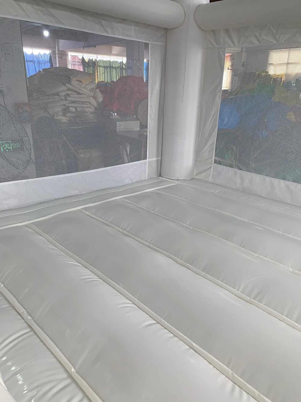 Château de saut gonflable 5.6*3.3*3M, maison de rebond blanche pour enfants, maison gonflable avec jouets d'extérieur pour enfants avec toboggan de soufflage