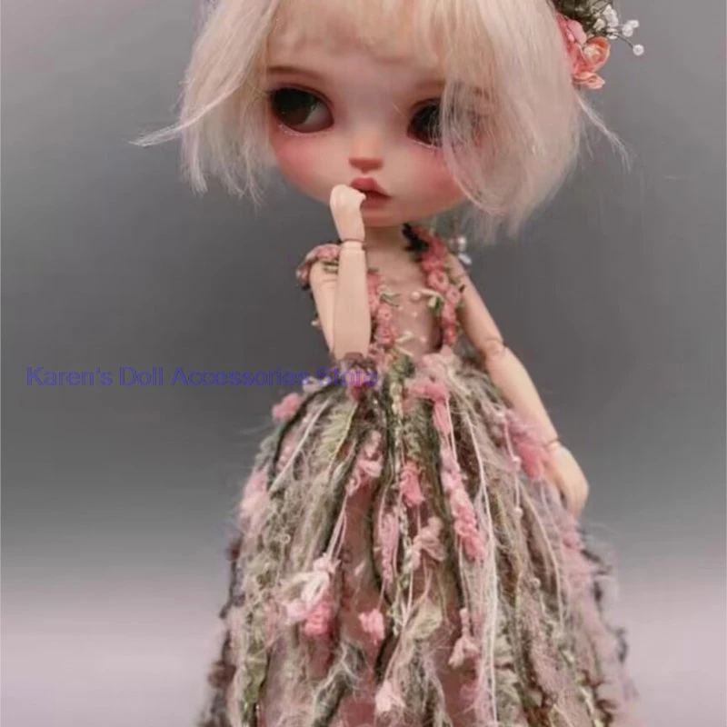 

Лидер продаж 2026 года, новый дизайн, длинная юбка Rose Vine для Blythe/landoudou (подходит для Lulu,ymy24, Ob22,24,26,zone, Jenny)