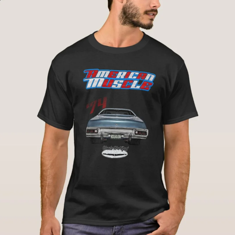 1974, GTX, Roadrunner, Hot Rod, Road, Runner, Retro American Muscle Car T-Shirt New 100% Cotton Short Sleeve O-Neck Mens T Shirt