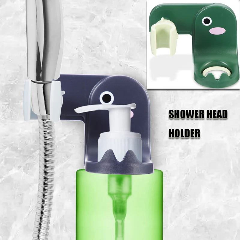 

Shower Bracket Shampoo Holder Showerhead Handheld Sprinkler Tub Adhesive Adjustable Suction for Handheld Support Abs Bathroom