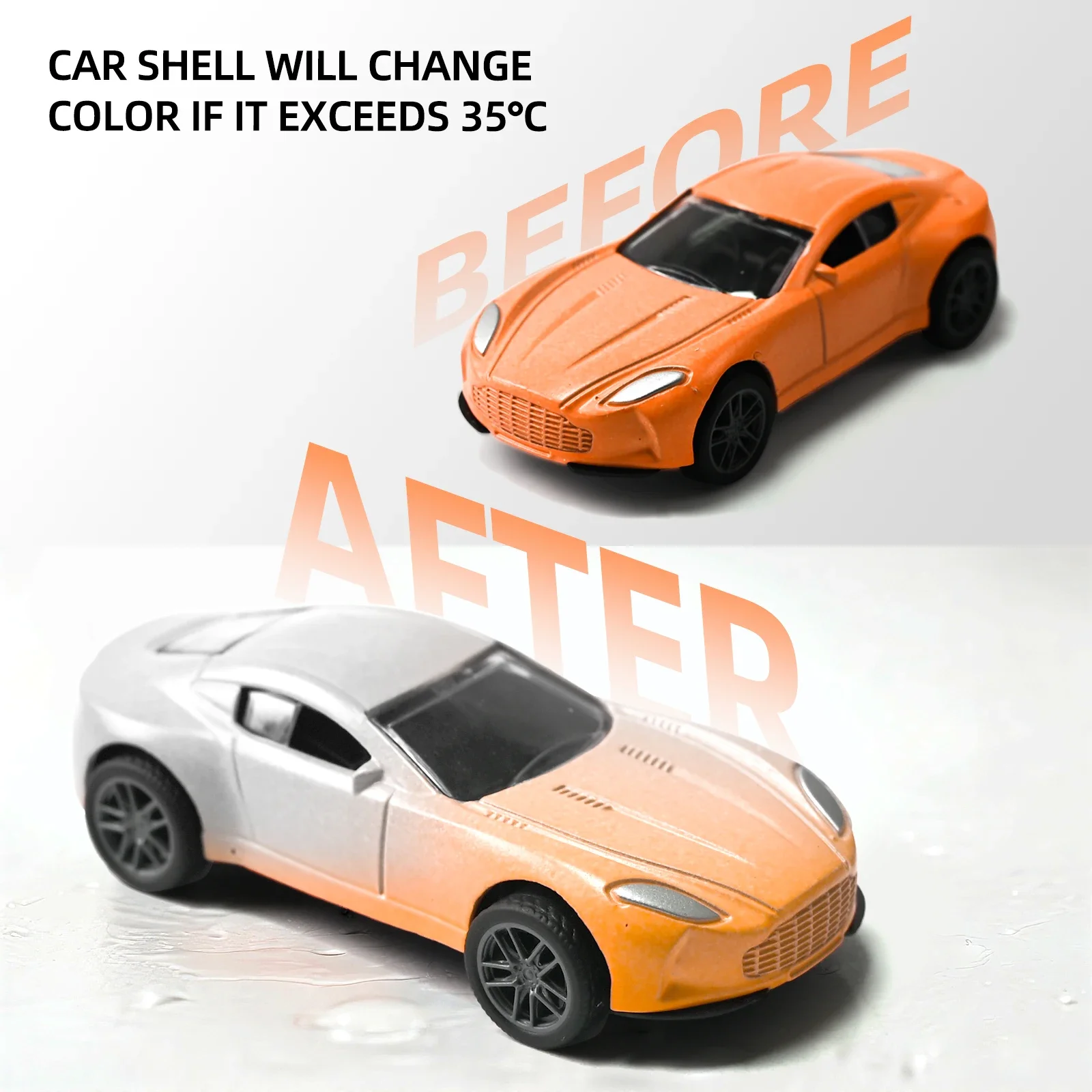 Mini Magic Water & Temp Cambia colore Auto in lega Tirare indietro Modello da corsa con diapositiva resistente agli urti per ragazzi Regali per bambini