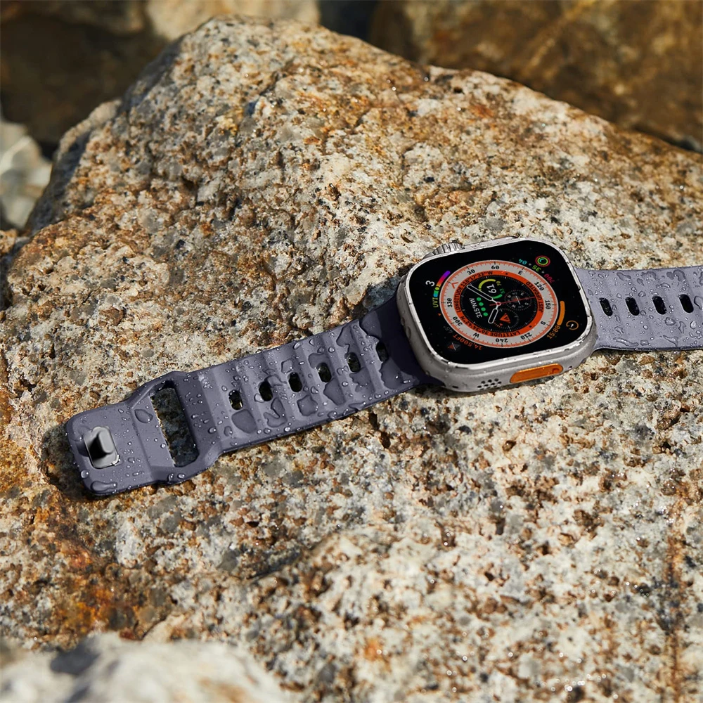Square Buckle Sport Watch Band For Apple Watch Series 11 10 9 8 7 6 5 SE Ultra Fits 49-38mm Breathable Anti Slip Men