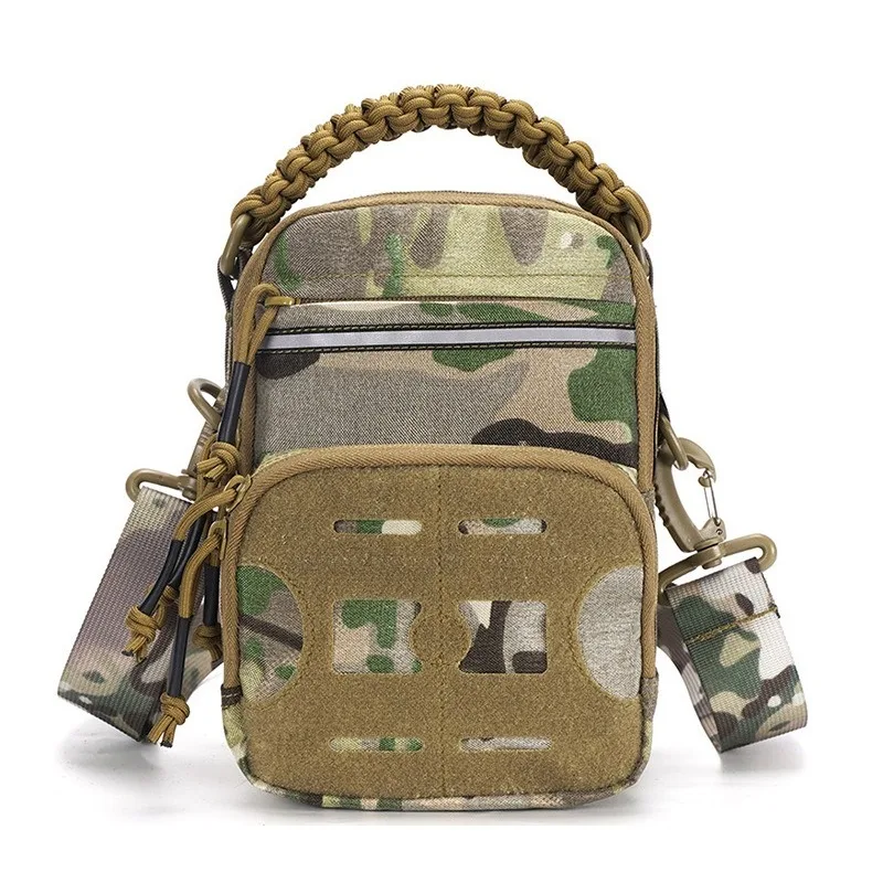

1000D Casual Outdoor Breast Bag, Laser Magic MOLLE Mounted Tactical Shoulder Oblique Span Bag with Reflective Strips