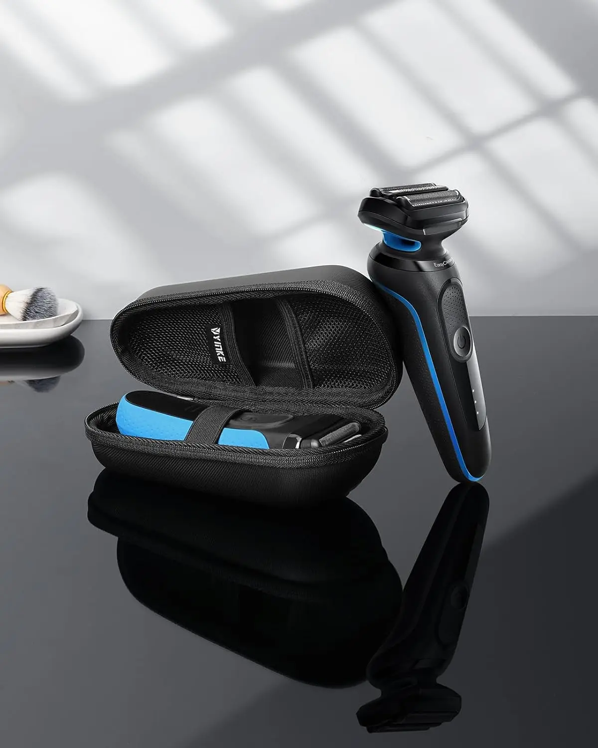 Yinke Wasserdichte & Stoßfeste Hülle für Braun Series 5 und Weitere Elektrorasierer, Reise-Schutzhülle Aufbewahrungstasche (Nur Hülle) – Detail 1