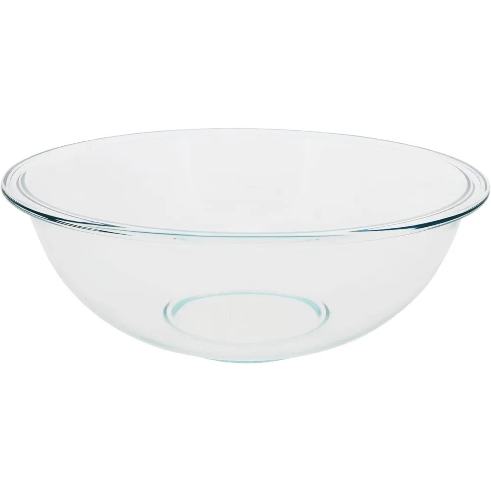 

4-Quart Tempered Glass Mixing Bowl - Durable, Microwave Safe for Baking & Food Prep
