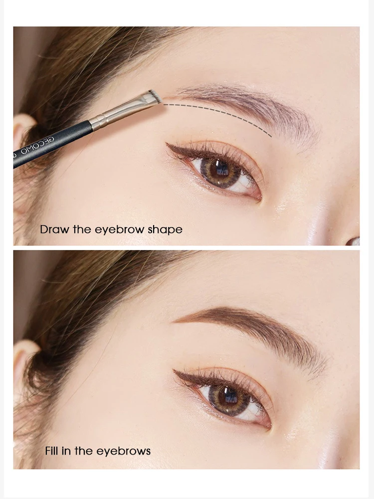 Eyeliner brush eyebrow brush do not eat powder easy overhand blade flat head brush circular arc brush eye repair makeup brush