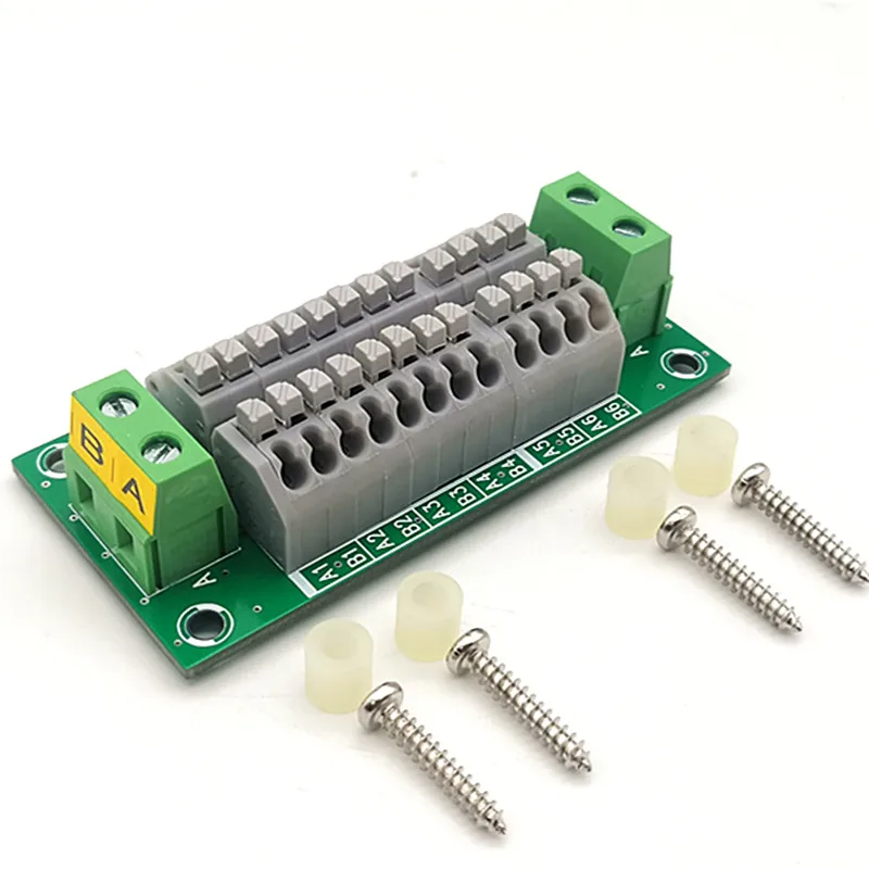 Spring Connector 2x12 position terminal block distribution module 16Amp 48V .