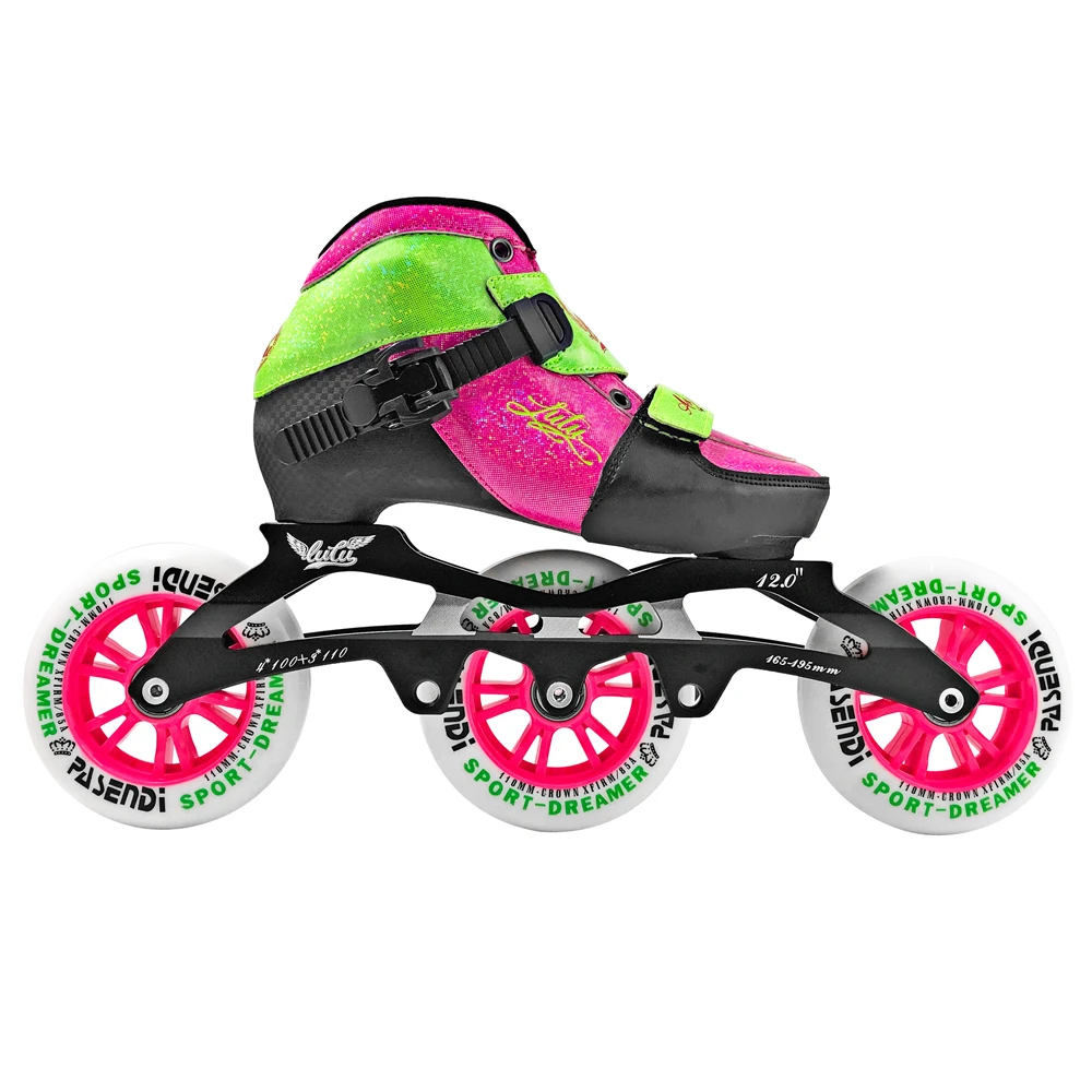 inline speed skates 4 Size Adjustable, for Adult Kid Children adjustable single wash shoes inline roller skates 3 wheels