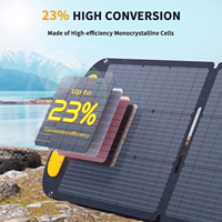 VTOMAN VS220 Rigid Foldable Solar Panel High Efficience Travel & Phone & Boat Portable 19V 220W Solar Panel Kit