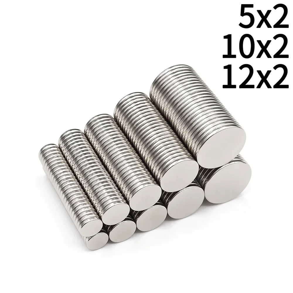 Round Neodymium Magnet 5x2 10x2 12x2 Permanent Super Strong Powerful Magnetic Imanes Magnets For Industrial DIY Craft Projects