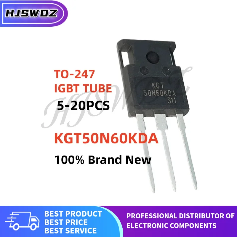5/10/20PCS Brand New KGT50N60KDA 50N60KDA TO-247 IGBT tube for Inverter Welding Machine
