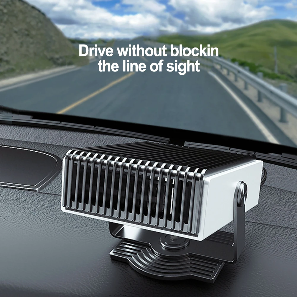 

Dual Air Switch Portable Heater Fog Removal Winter Driving 180 Adjustable Rotation Compact Design High Universality Fitment