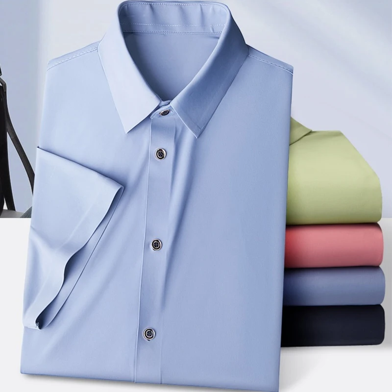 

Summer Thin High-quality Men's Seamless Sports Leisure Shirt Comfortable Ice Silk Breathable Outdoor Sports Solid Color Top ﻿