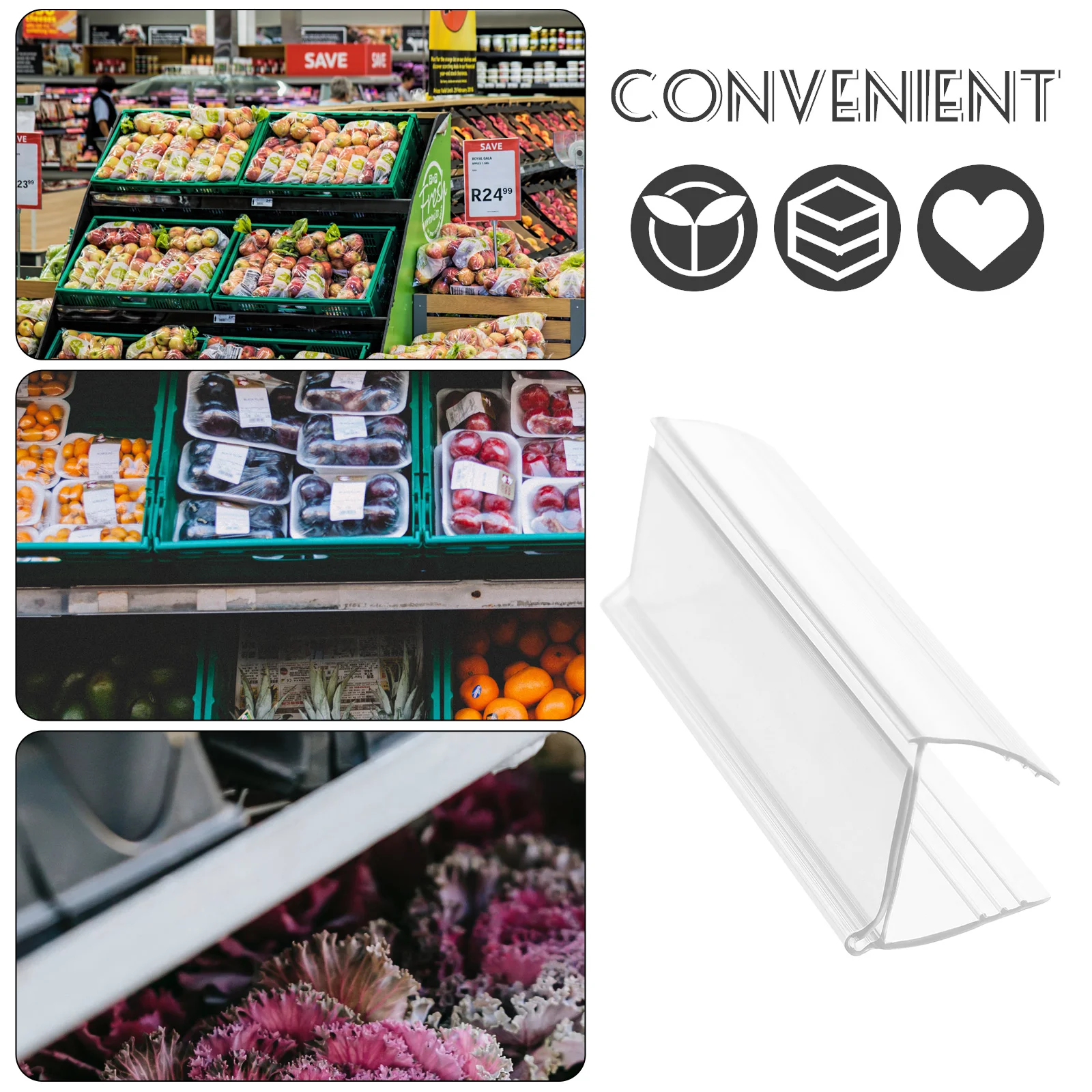 6 Pcs Label Slot Sign Display Holders Rack Shelf 8 Cm Merchandise Wear-resistant Stand Store Price Tag Acrylic Stable Shelves