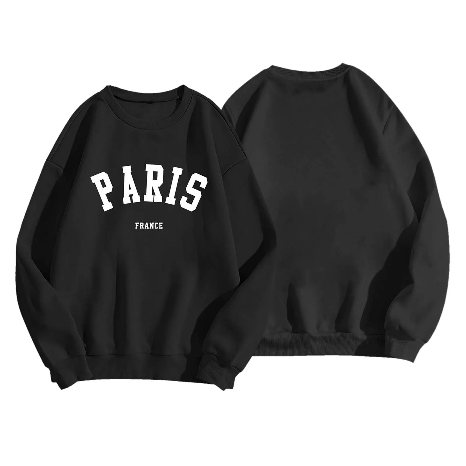 New Letter Graphic Print Hooded Sweatshirt Women Loose Personality Sweatshirts Long Sleeve Fashion Casual Pullover Tops