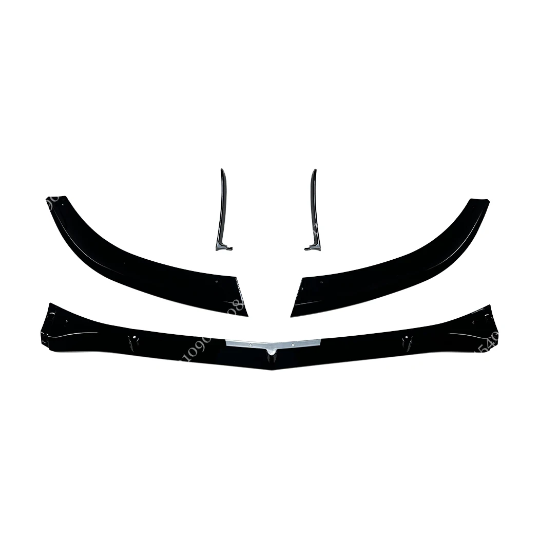 For Mercedes-Benz C Class 4Door W205 S205 C63 C63s AMG 2015-2022 Front Bumper Splitter Lip Diffuser Spoiler Gloss Black Body Kit view 5