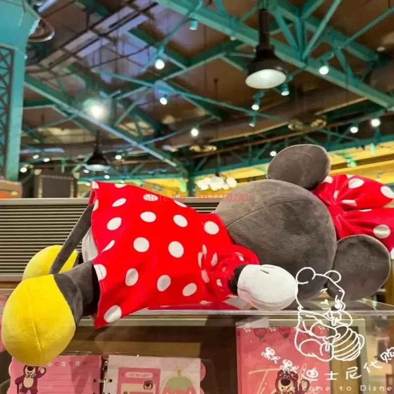 Original Disney Mickey Mouse Minnie Plush Lying On Tummy Toys Throw Pillow Home Decorations Children Birthday Christmas Gift Toy view 5