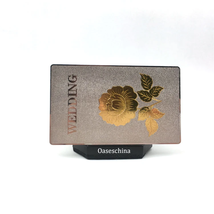 Customized query 2025 Wholesale Exclusive Occasions Custom Cards Elegantly Engraved and Printed Metal Invitation Cards for Weddi