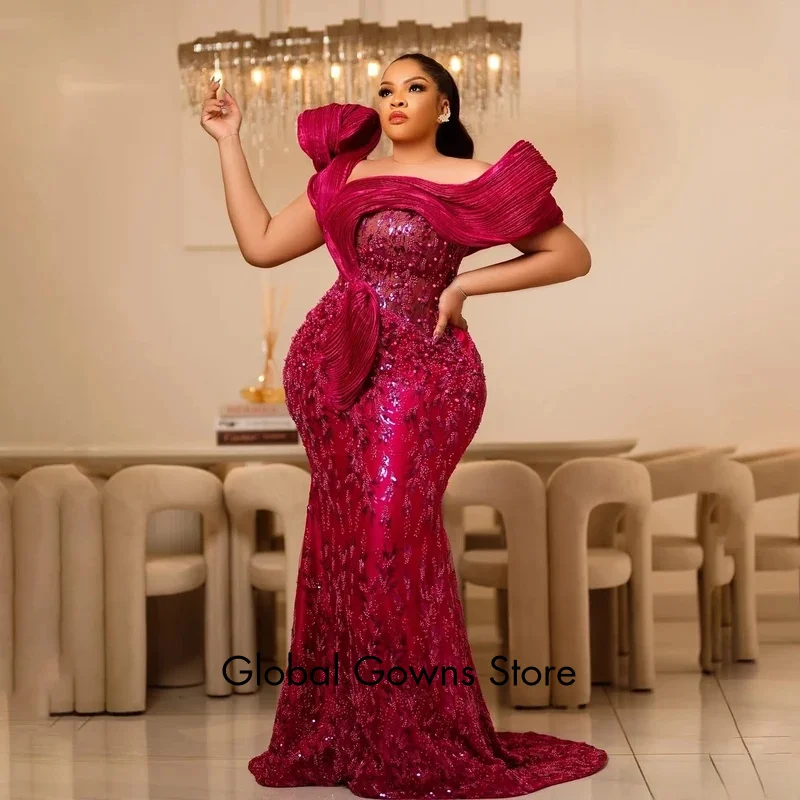 Plus size borgonha sereia vestido de baile renda completa vestido de baile elegante pérolas noite formal festa segunda recepção aniversário noivado