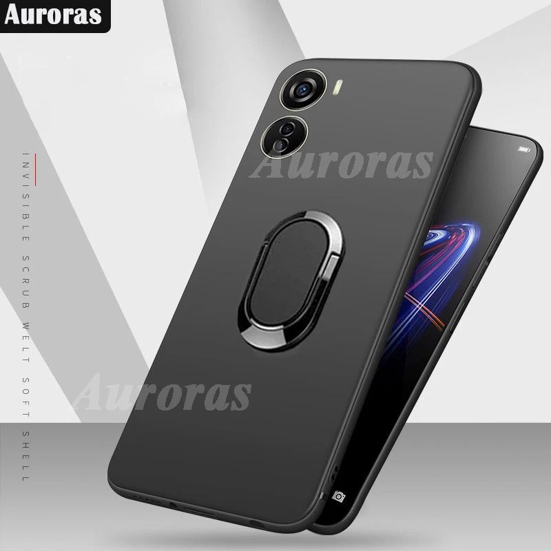 Auroras For ZTE Nubia Neo 5G Case With Magnetic Ring Matte Silicone Shockproof Shell For Blade A72S V40 Design V41 Smart Cover