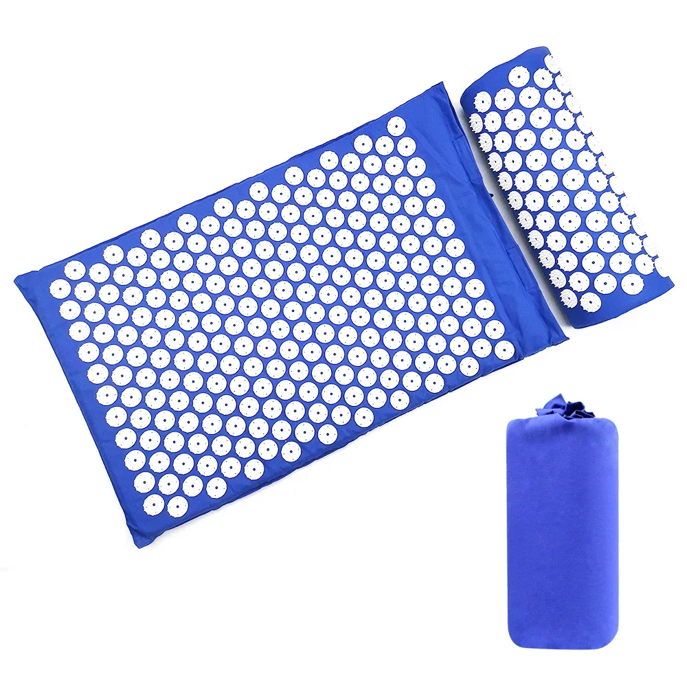 Acupressure Mat and Pillow Set Acupuncture Mat for Back Neck Pain Relief and Muscle Relaxation