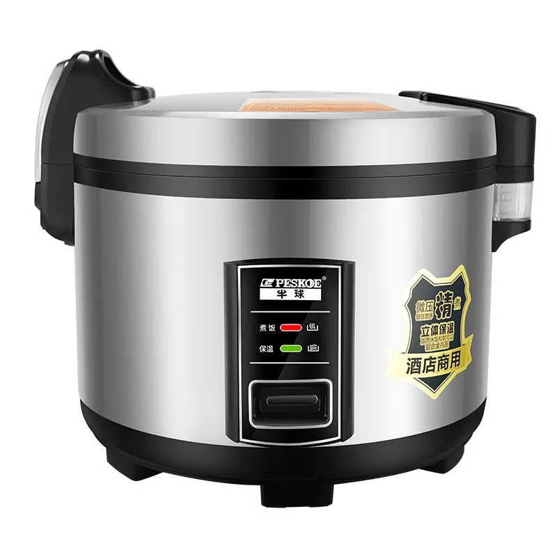 Positive Hemisphere Commercial Non-Stick Stainless Steel Rice Cooker with Measuring Cup Large Capacity Household Use Wholesale