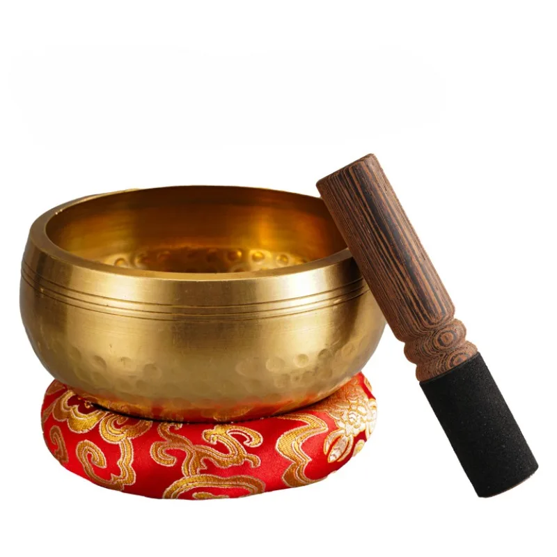 وعاء الموسيقى النحاسي (معرف أيضًا باسم وعاء الصوت البوذي أو جرس زن) للتأمل واليوجا وشفاء الشقرا والاسترخاء