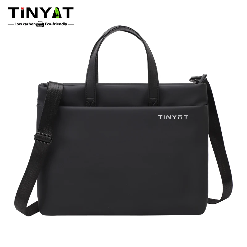 

TINYAT Women's 13 Inch Computer Bag Men's PU Letter Pattern Handbag Multi Color Travel Bag for Daily Use and Outdoor Travel