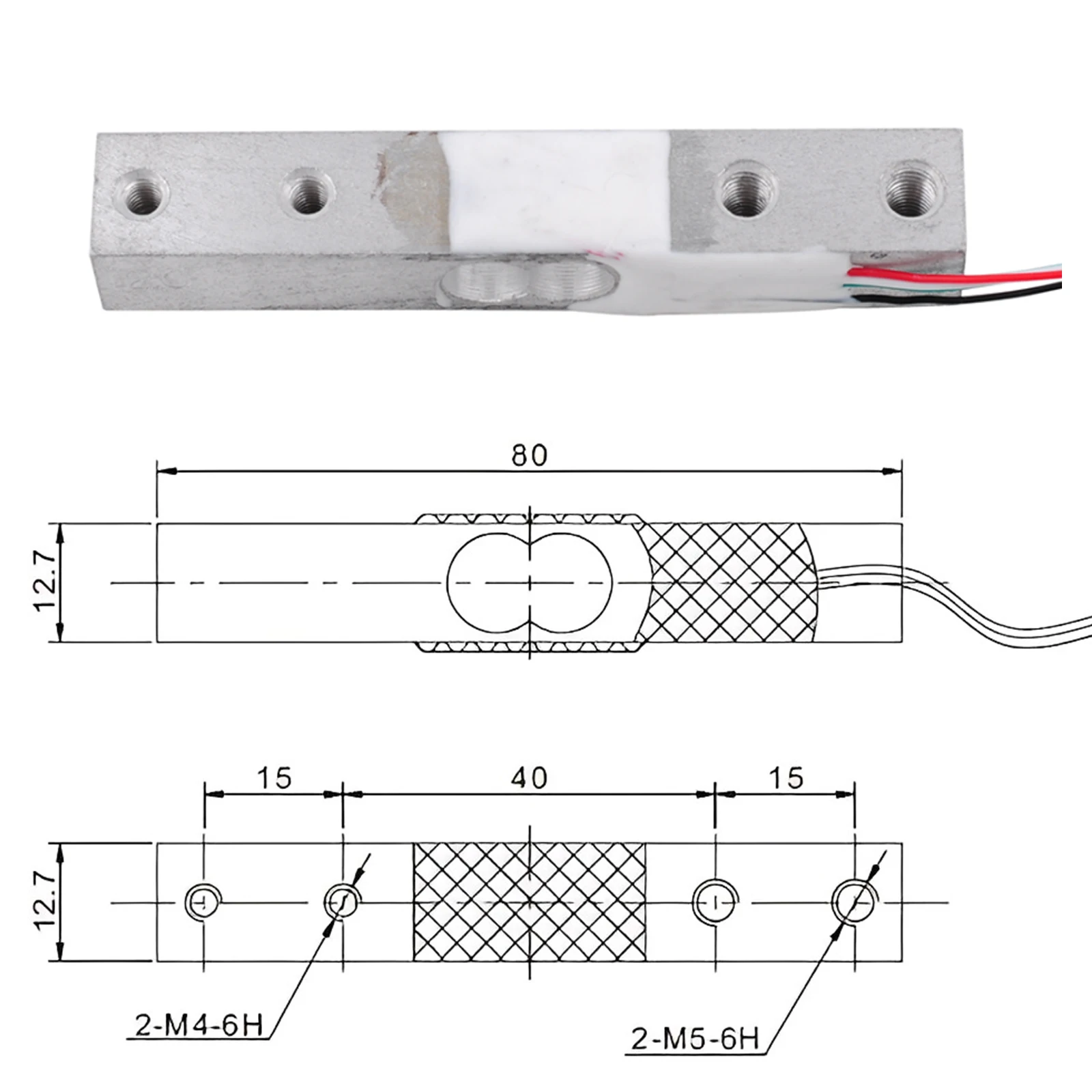 Módulo Sensor de Peso Digital Load Cell para Arduino, Balança Eletrônica Portátil Cozinha, Sensor de Pesagem, HX711 AD, 20kg, 2 conjuntos