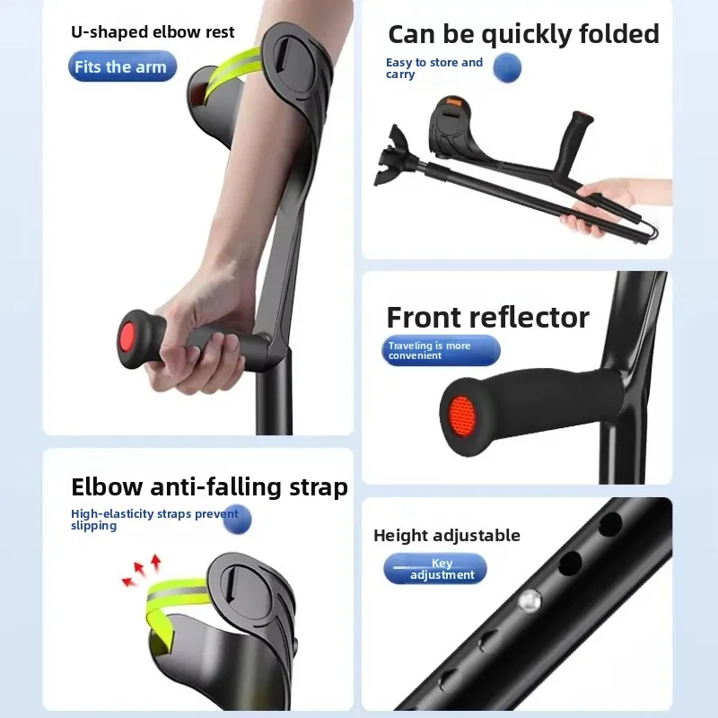 Adjustable Foldable Forearm Crutches
