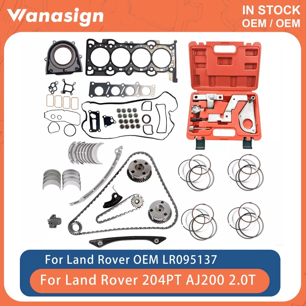 

Engine Rebuild Kit Timing Chain VVT Toolbox Piston Rings Fit 2.0 T Petrol For Land Rover Range Rover Discovery 204PT AJ200 2.0T