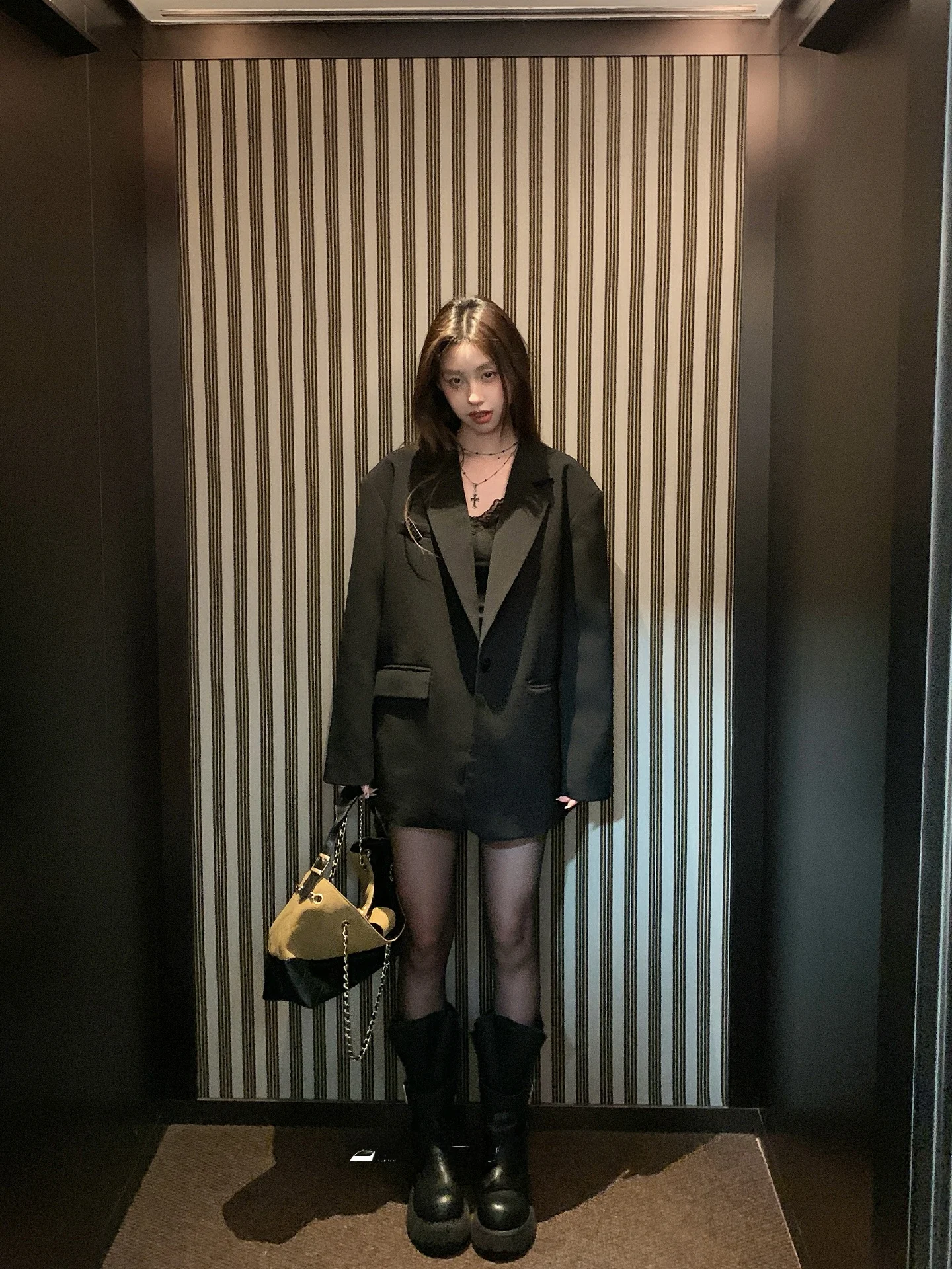 

Bla Oversized Casual Tailored Women's Suit Jaet Autumn High-End Feeling 23TH ALTER Long Sve Faion Women's