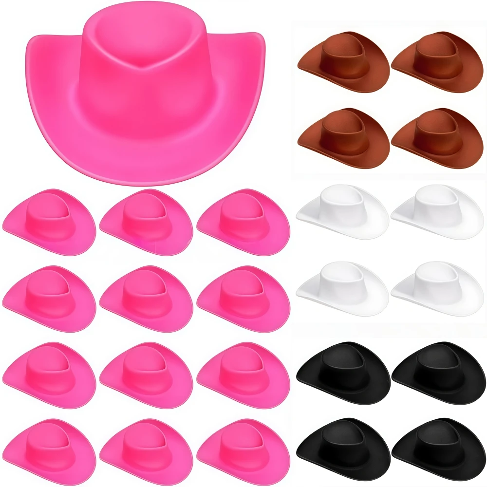 30 Stück Mini Cowboyhüte aus Stroh für Geburtstag, Hochzeit, Karneval, Neujahr, Ostern, Puppen, Kuchen, Geschenke, Schuldekoration, Partyzubehör