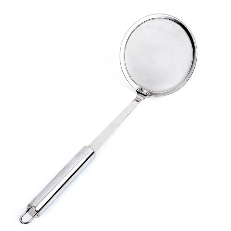 Kitchen Filter Stainless Steel Fine Mesh Wire Skimmer Strainer Fried Food Net Gadgets Spoon Sieve Colanders Grease Tools Cocina