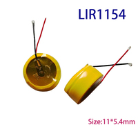 55mAh LIR1154 Rechargeable 3.6V Lithium Battery lir1154 For TWS Bluetooth Headset 5.4*11mm