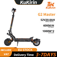 KuKirin G2 Master 2000W Electric Scooter Dual Motor 52V 20.8Ah Battery 10 inches Tires 60km/h Max Speed 70km Range 2025 NEW