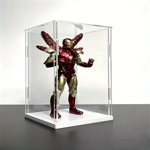 1pc transparent automatische Acryl-Ausstellungsbox Poeira Test Lagerschrank, geeignet für Auto-/Spielzeug-/Sammelmodelle 6 Hauptverkäufe des Sammlerausbassers - №6