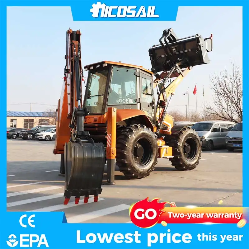 

Вездеходный экскаватор-погрузчик 4 тонны, многофункциональный экскаватор-погрузчик с двигателем Euro 5, сертифицированный CE для рынка ЕС