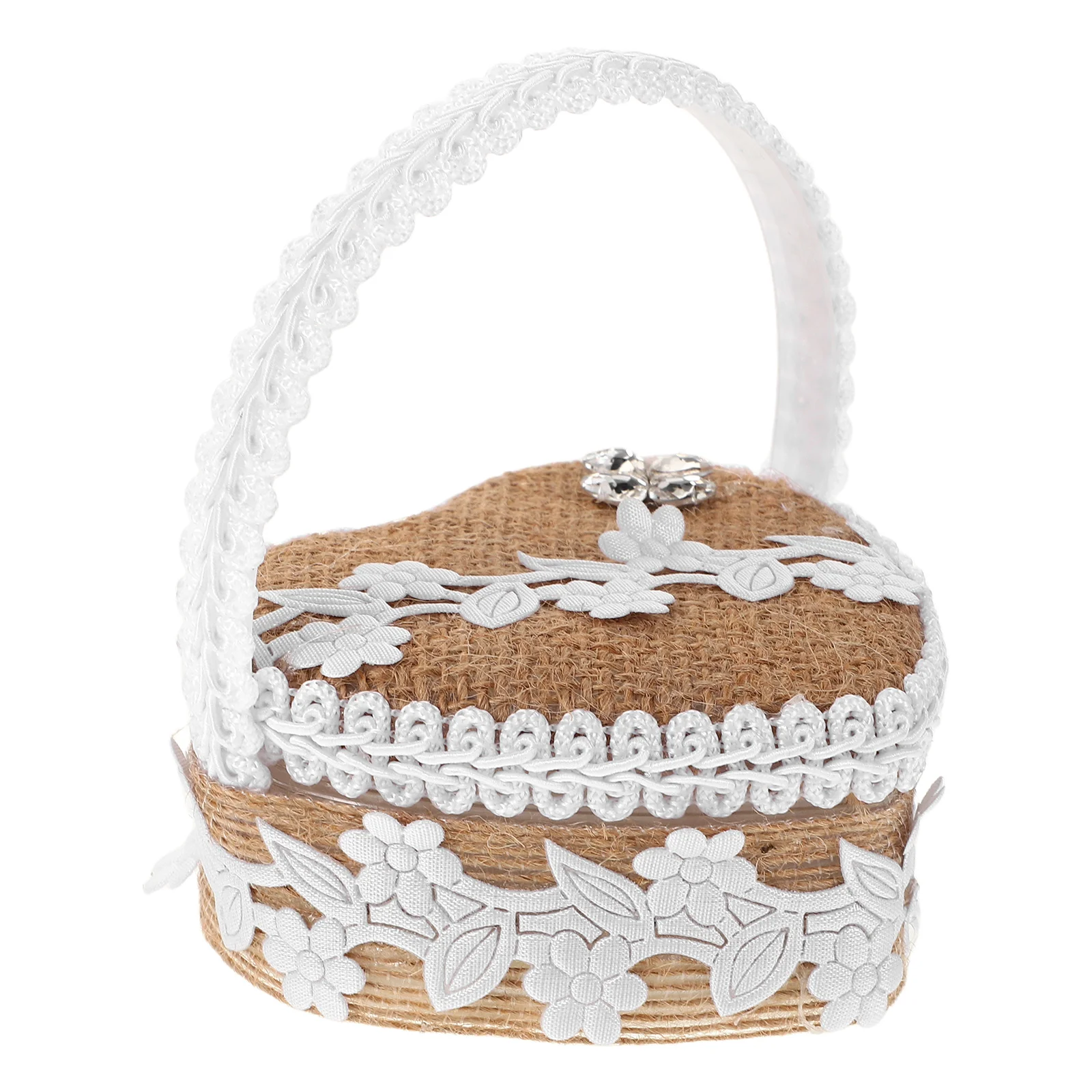 

Elegant Wedding Ring Pillow Heart Jewelry Storage Handheld Keepsake Multifunctional Decorative Pillow Ring Holder For Girls