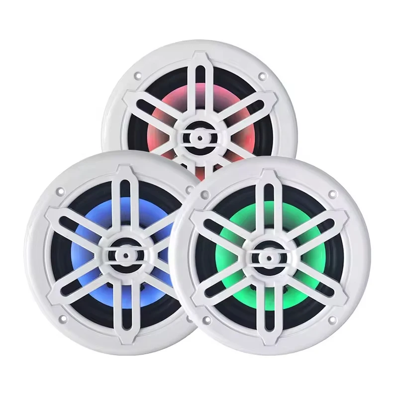 Waterproof Marine Tower Speakers 12V Boat Stereo Audio with LED Light for Yacht