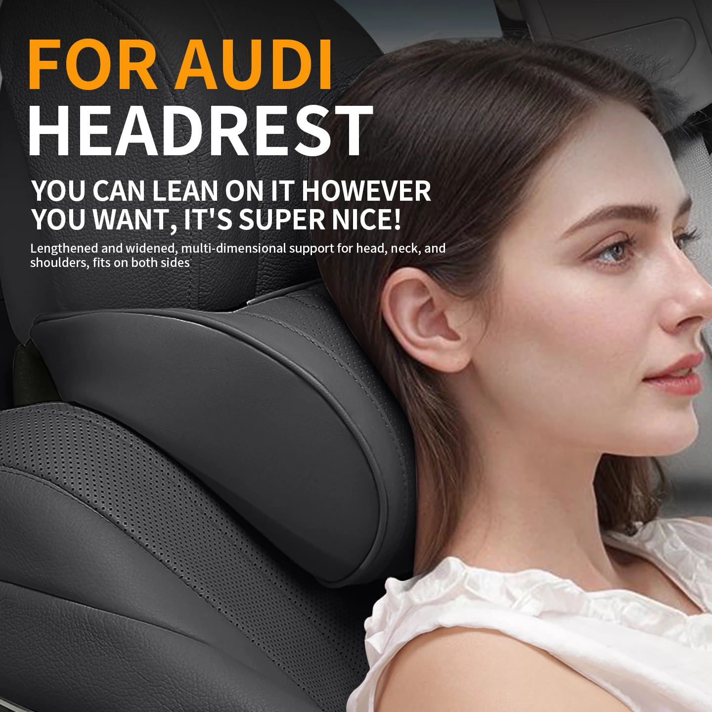For all Audi models universal memory foam headrest car interior accessory seat headrest reduces driving fatigue neck pillow