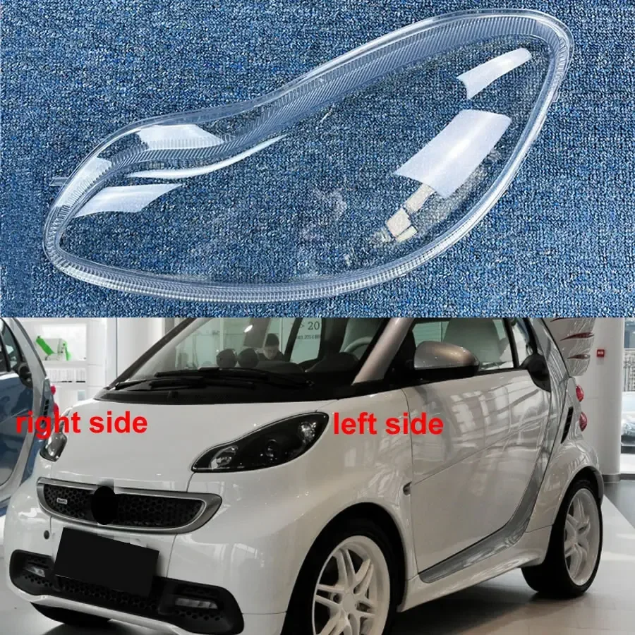 

For Benz Smart 2012 2013 Car Accessories Front Headlight Shade Transparent Lampshade Lens Shell Headlamp Cover Plexiglass