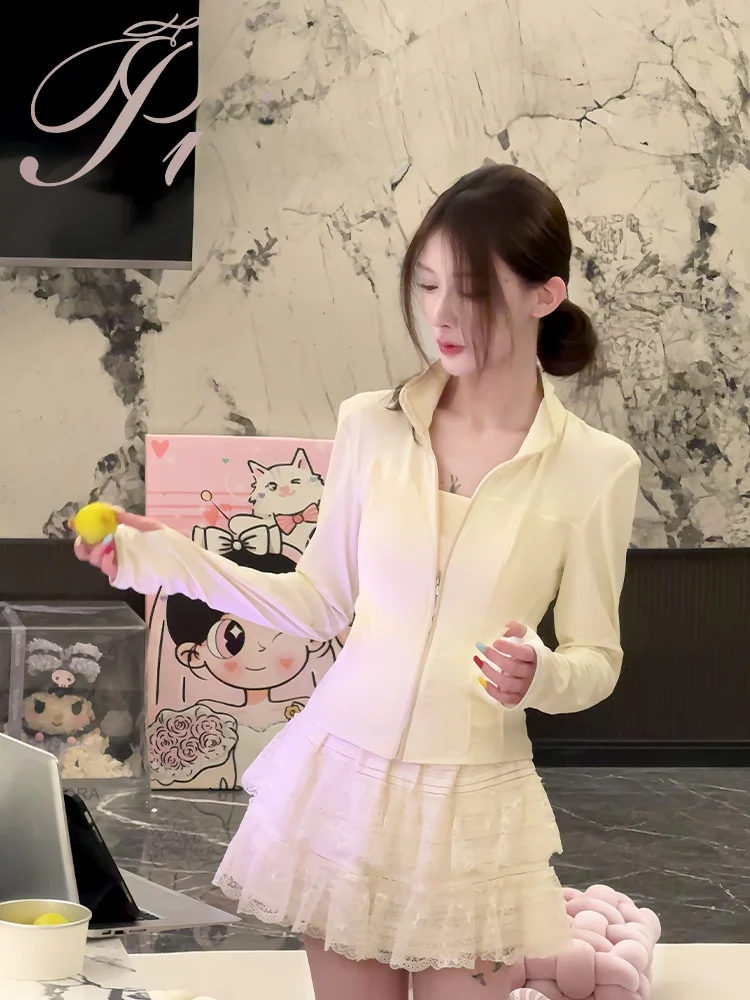 

PITAO Original Cloud Sensation Sports Casual Outfit Women's Long Sve Hoodie Zipper Closure Long Pants Faion Set