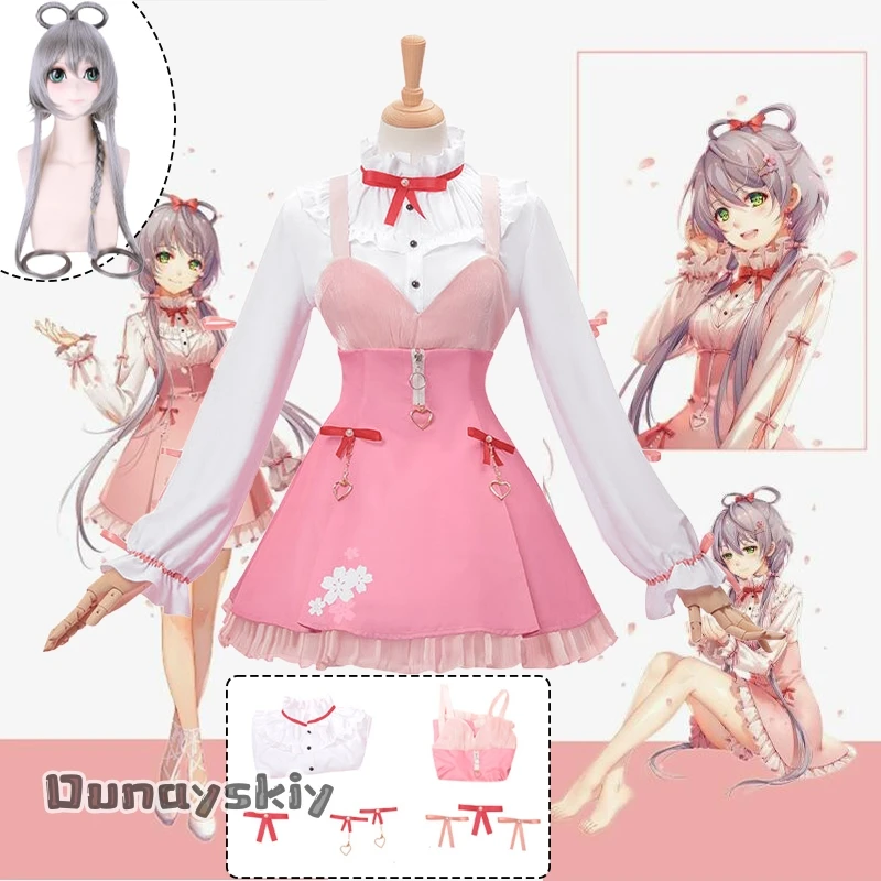

Vtuber Луо Тяньи Косплей Костюм Луо Тяньи Розовое Платье Принцессы Лолиты Аниме Наряды Парик Опора Костюмы Ролевая Игра Взрослые Женщины Платье