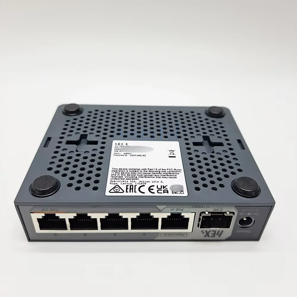 

Беспроводной маршрутизатор Mikrotik E60iUGS с портом 2.5G SFP, 5 портами Gigabit Ethernet, PoE-выходом, USB и быстрым двухъядерным процессором.