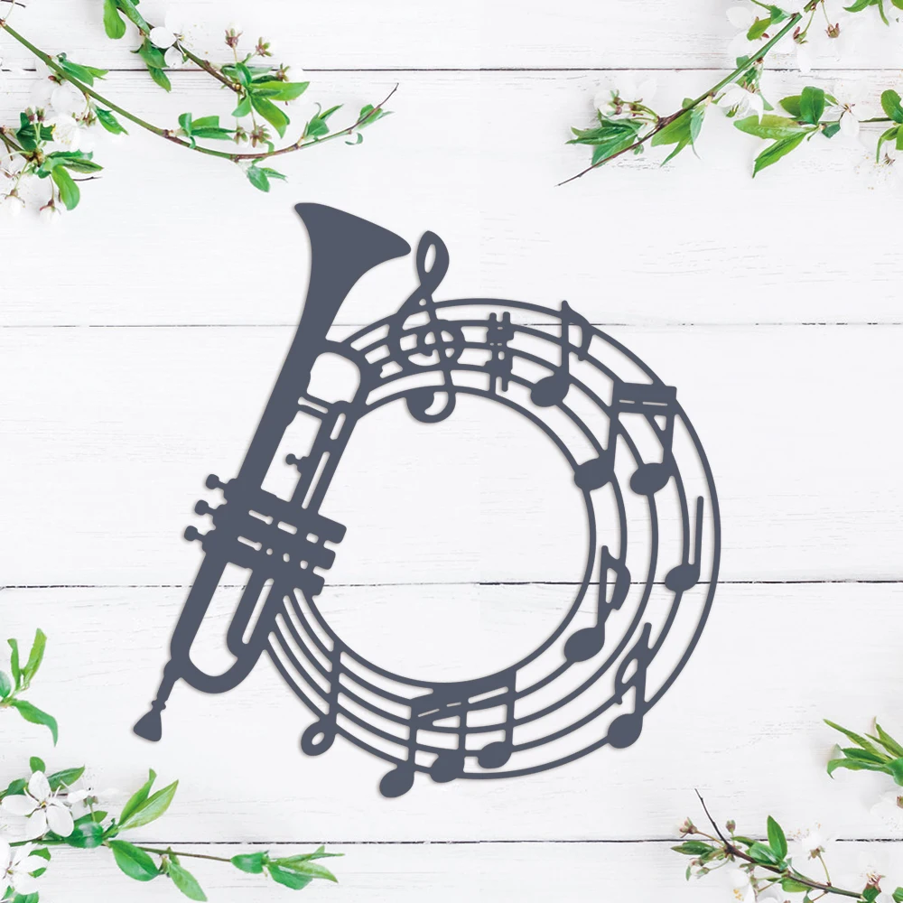 Elegant Trumpet Music Notes Metal Cutting Dies For DIY Scrapbook Cutting Die Paper Cards Embossed Decorative Craft Die Cut New