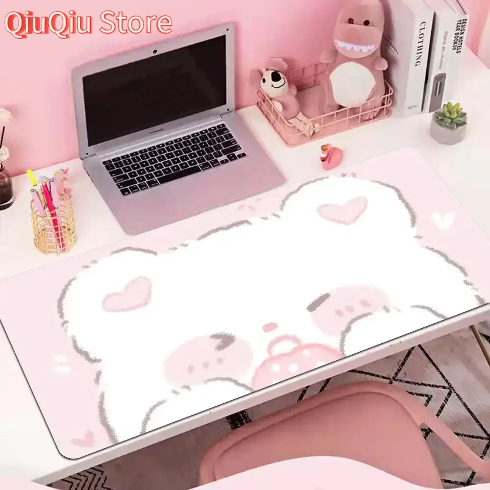 

Cute Rabbit Cartoon Cat Animal Mouse Pad Kawaii Desk Pad Office Accessories Light Mouse Pad Computer Gamer Cabinet Mouse Pad