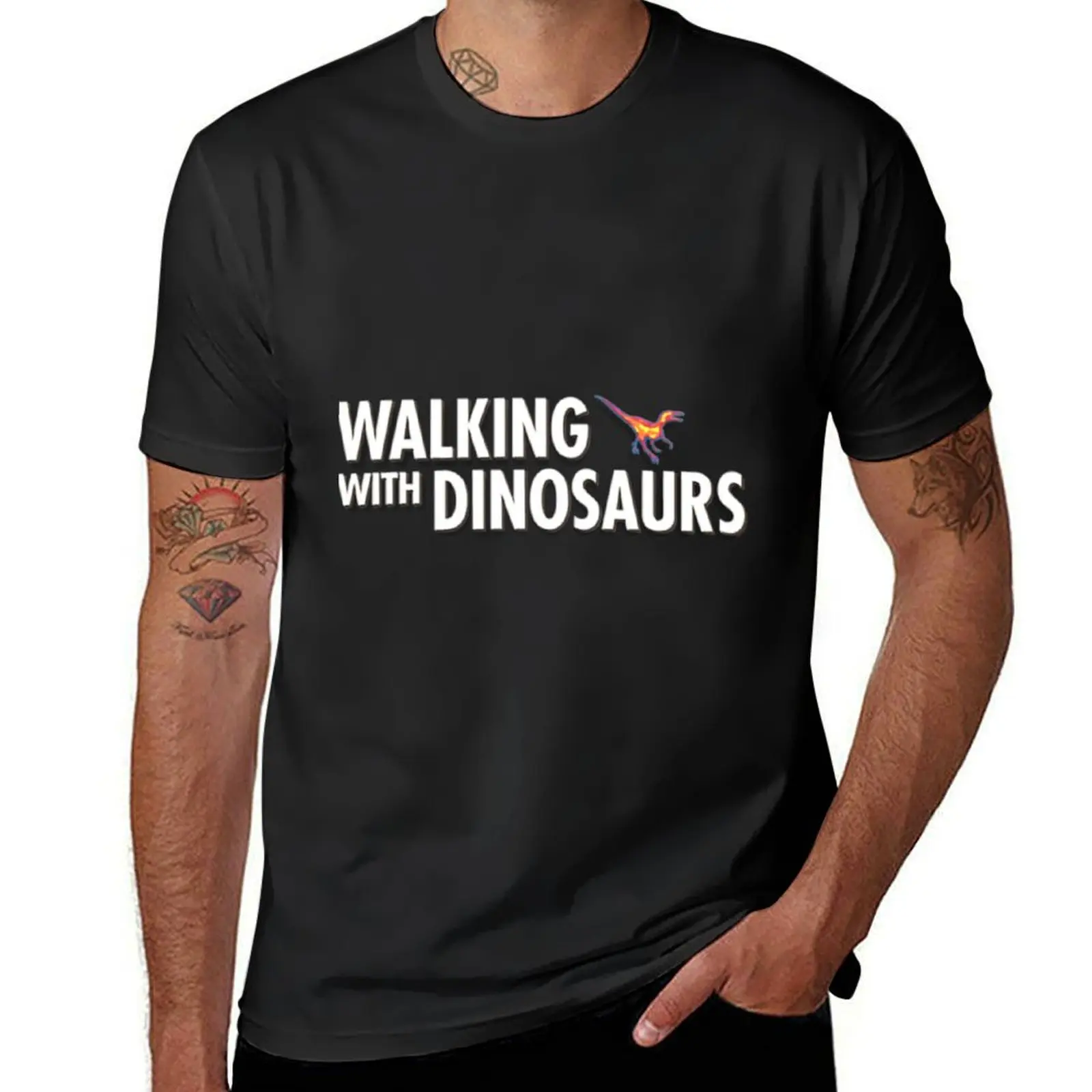 

Walking with Dinosaurs T shirt T-Shirt tops Short sleeve tee plain black t shirts men