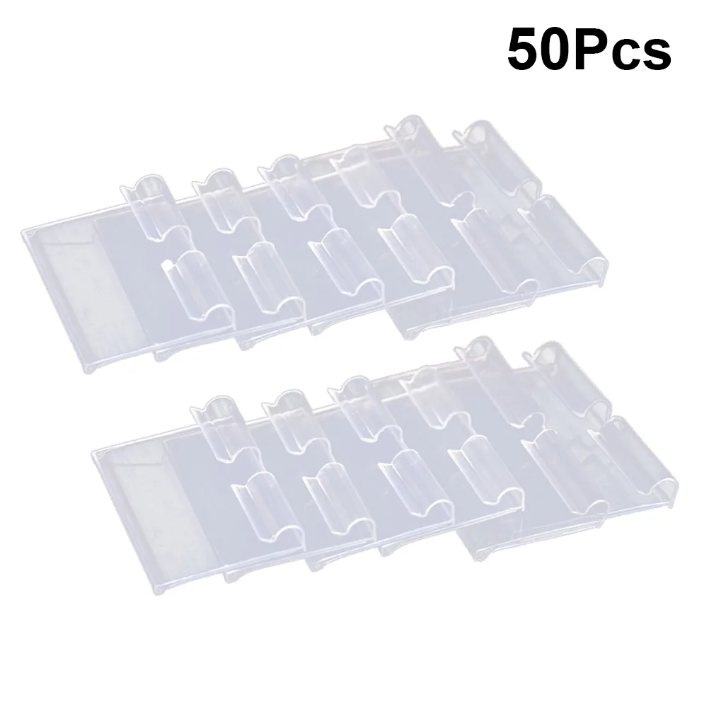 50 Stück PVC-Preis schilder Premium-PVC-Preis schild für Supermarkt-Einkaufs zentrum Shop Store (transparent)