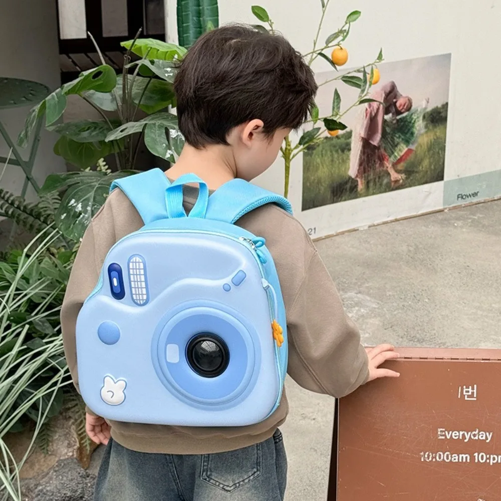 

LED Flash Children's Camera Bag Large Capacity Adjustable Strap Children's Backpack Lightweight Camera Shape
